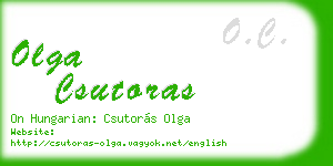 olga csutoras business card